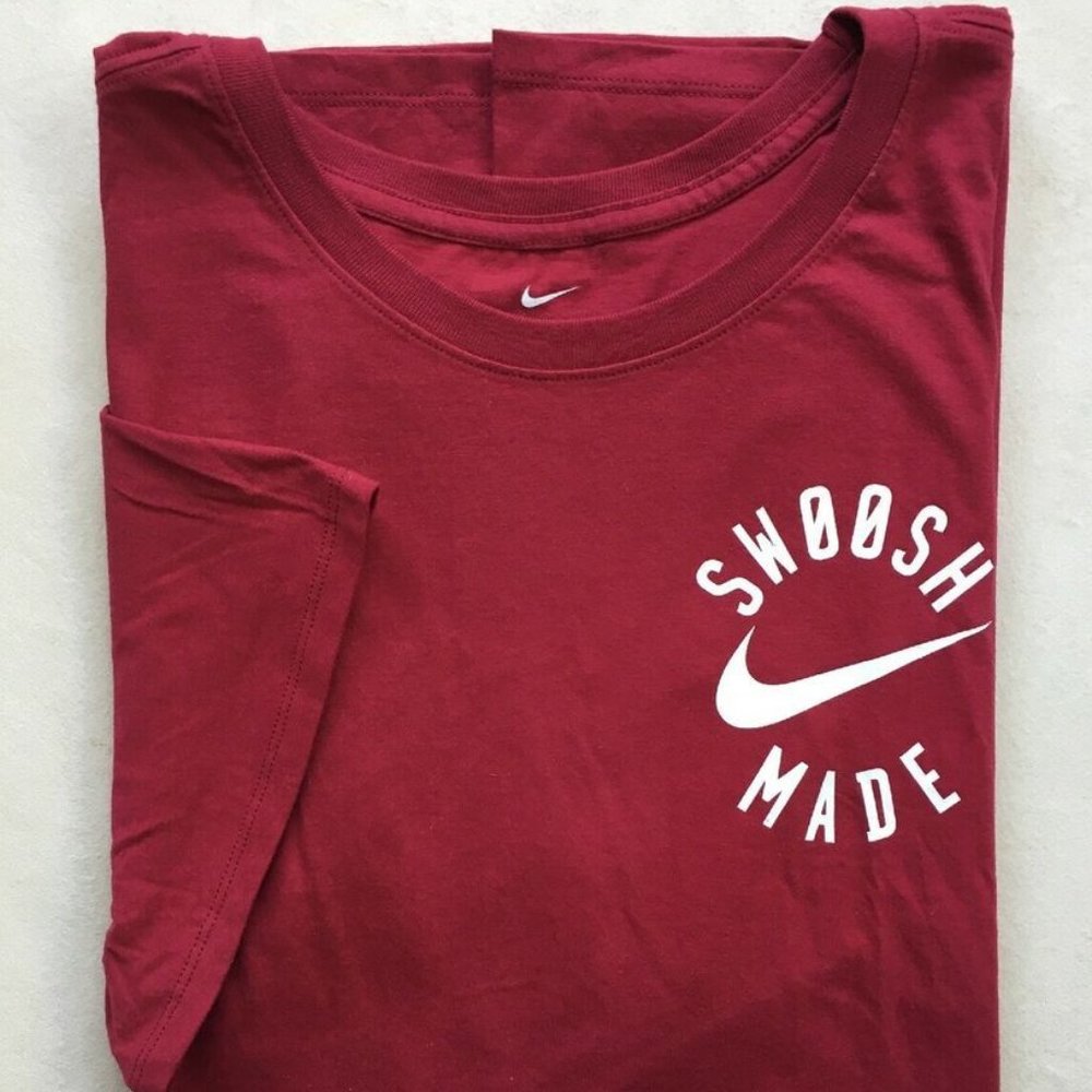 Men's Nike SWOOSH MADE maroon t shirt 3XL
